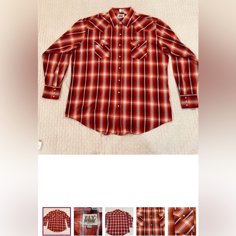 Men’s Plaid Button Down Bundle (4) XL/XXL Casual Lot (Ely Cattleman & more) - Picture 2 of 9